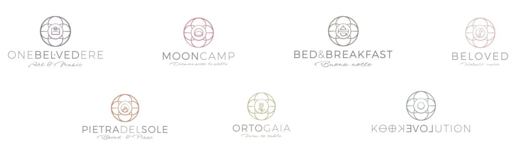 logos of One Belvedere sub-brands