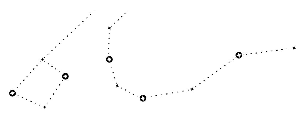 Illustration of Draco constellation