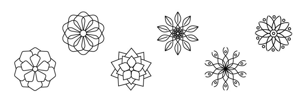 floral variations of HerMeNow logo
