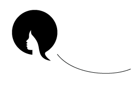 arrow pointed towards HerMeNow test logo made of a woman's silhouette
