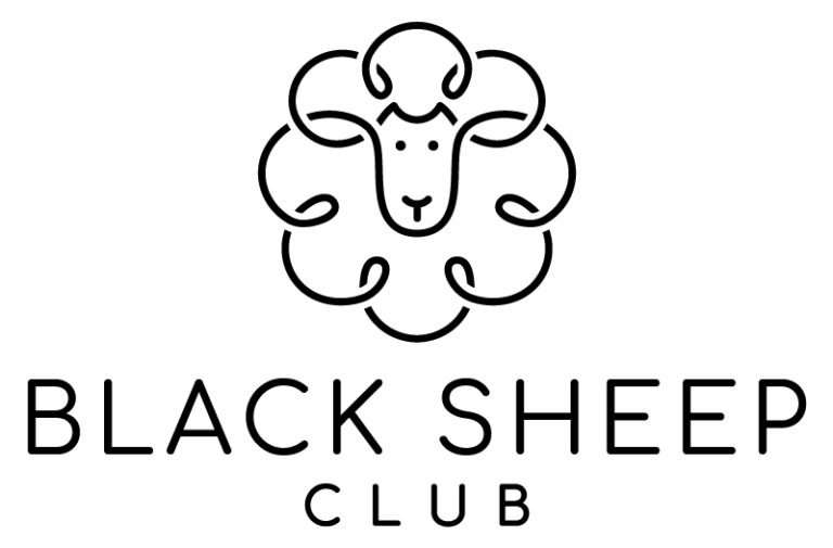 vertical version of Black Sheep Club logo