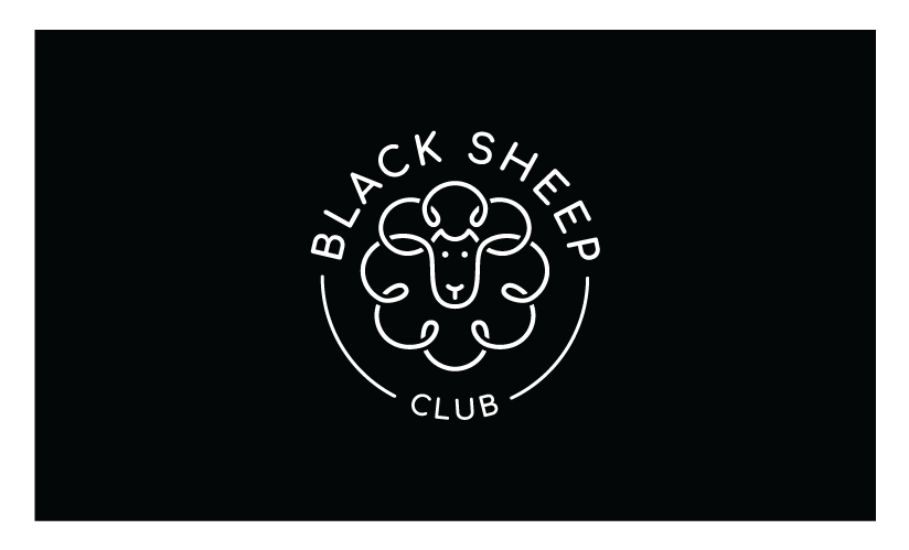 Black Sheep Club circular logo on a black background